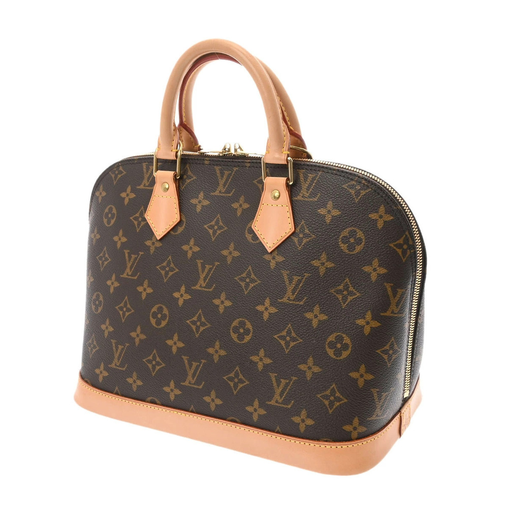 Louis Vuitton Brown Canvas Monogram Handbag Alma Brown